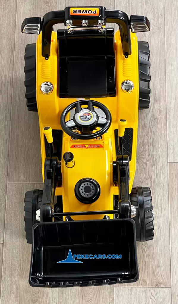 peketrac 1005 12v amarillo tractor electrico vista arriba