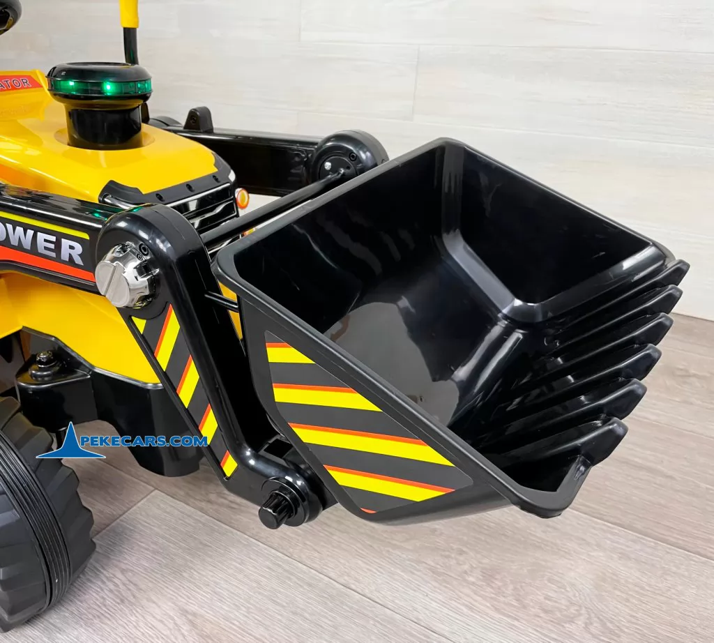 peketrac 1005 12v amarillo tractor de bateria detalle pala
