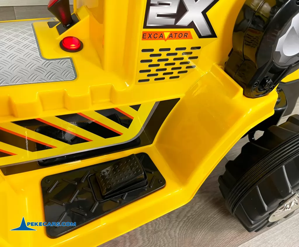 Tractor Eléctrico Peketrac 1005 12V 2.4G Amarillo acelerador