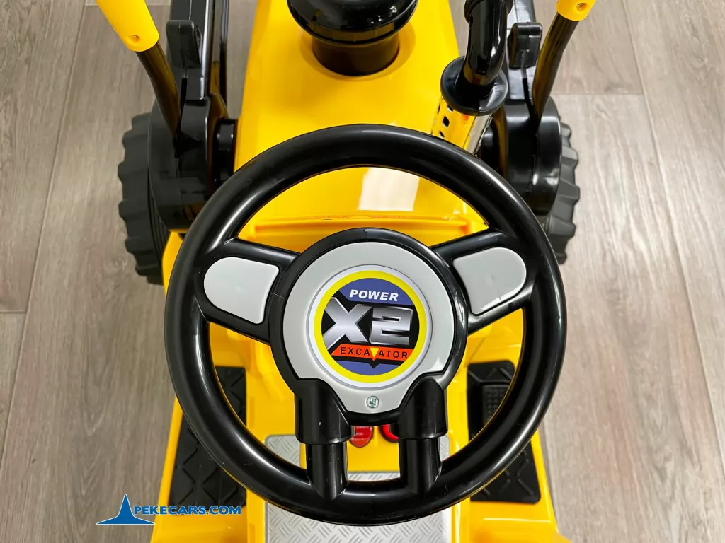 Tractor Eléctrico Peketrac 1005 12V 2.4G Amarillo volante