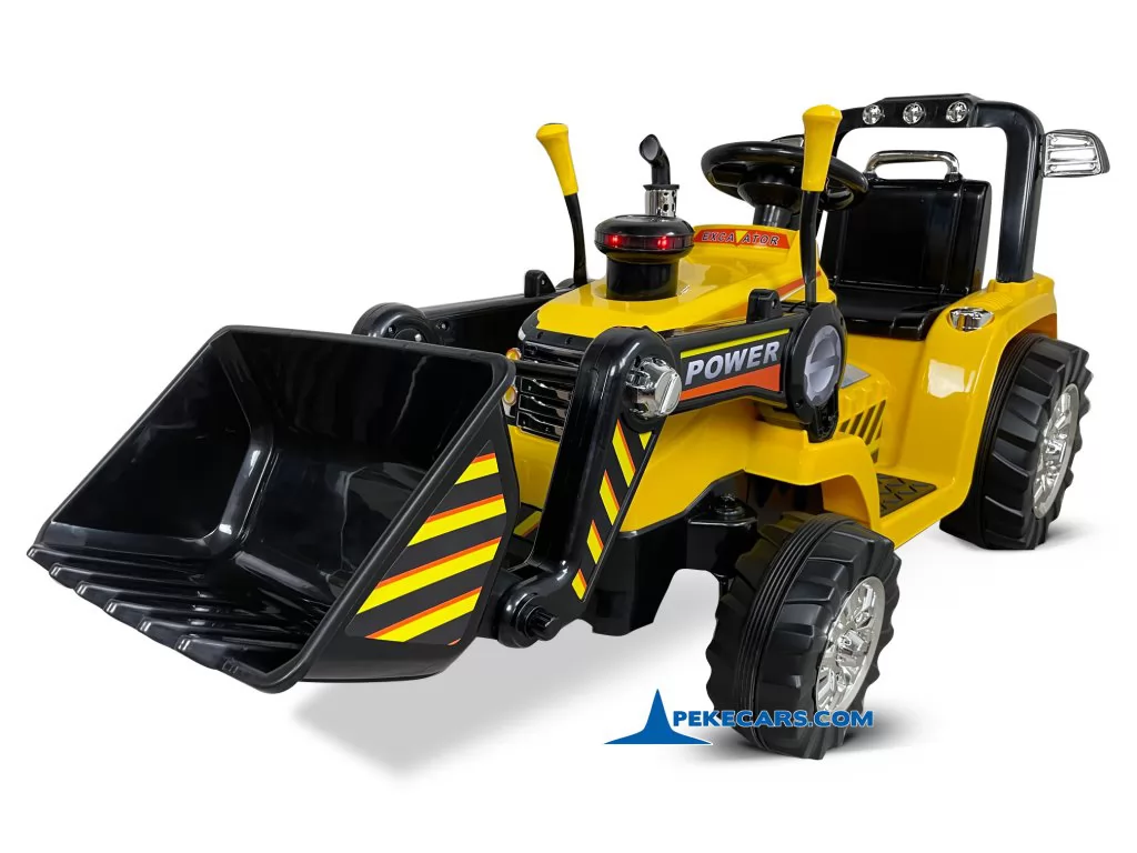 Tractor Eléctrico Peketrac 1005 12V 2.4G Amarillo