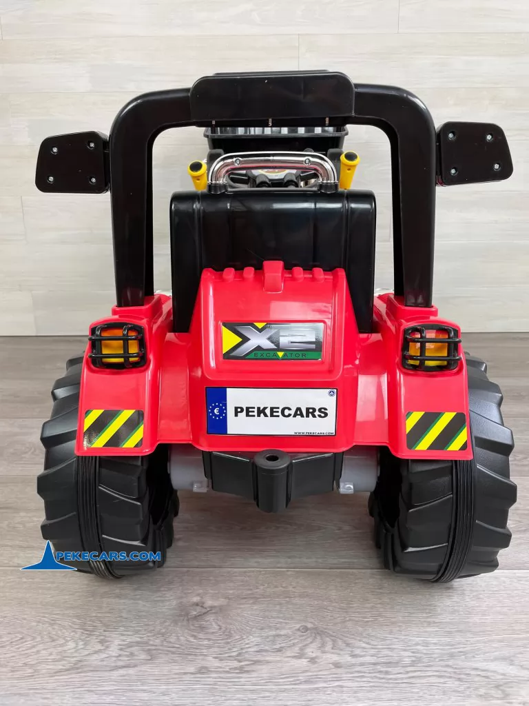 peketrac 1005 12v rojo tractores infantiles vista trasera