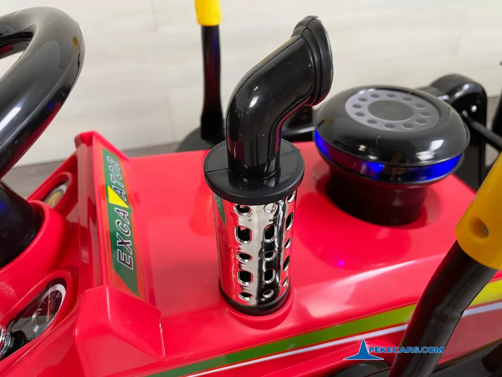 Tractor Eléctrico Peketrac 1005 12V 2.4G Rojo vista principal detalle frente