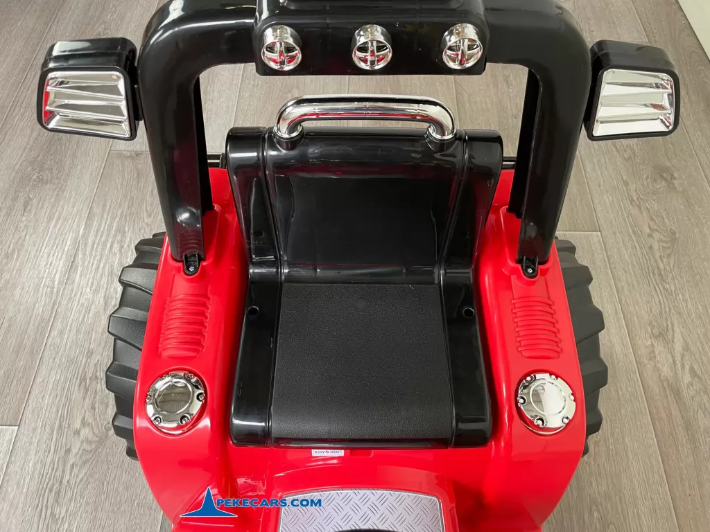 Tractor Eléctrico Peketrac 1005 12V 2.4G Rojo vista principal asiento