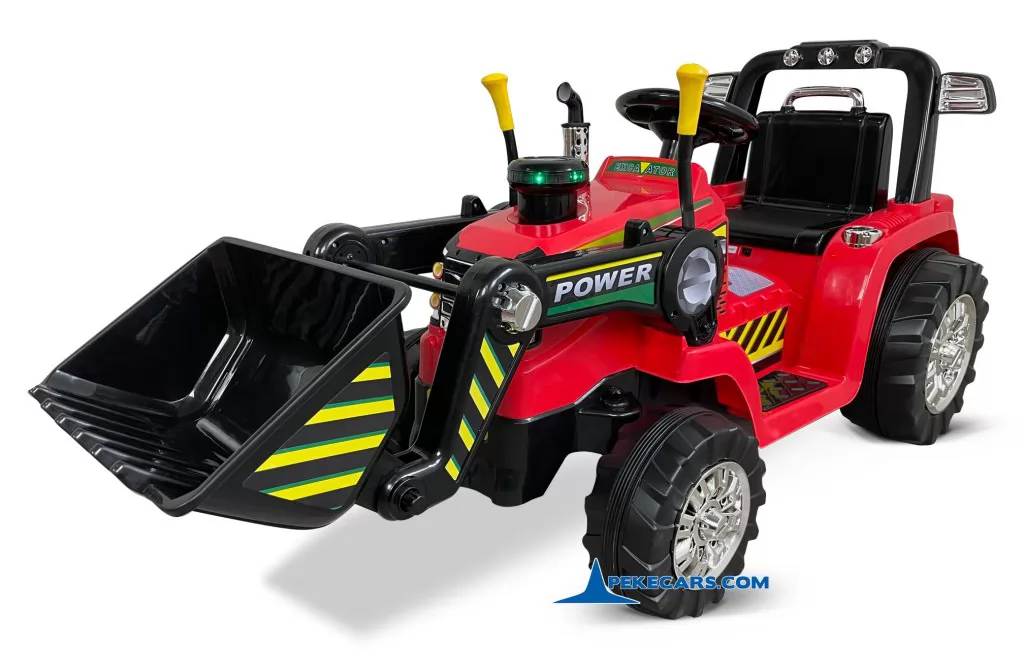 Tractor Eléctrico Peketrac 1005 12V 2.4G Rojo vista principal