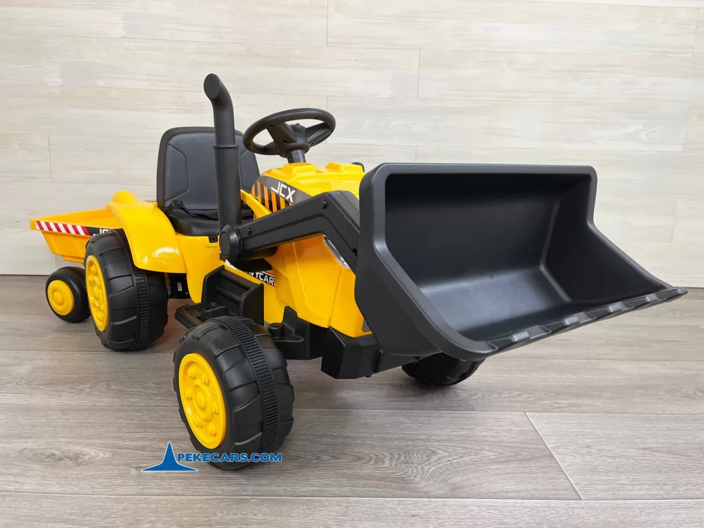 tractor a bateria peketrac 3100 12v amarillo lado derecho