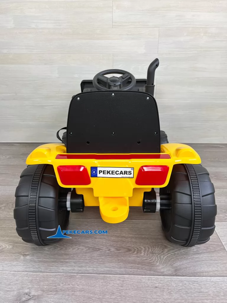 peketrac 3100 12v amarillo tractores infantiles vista trasera