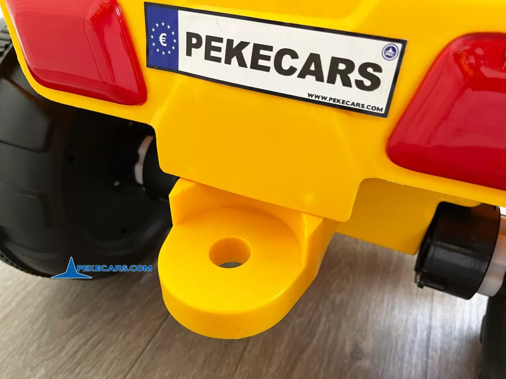 Tractor Electrico Peketrac 3100 12V 2.4G Amarillo enganche remolque