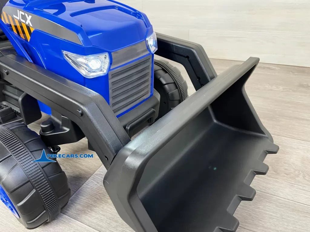 tractor a bateria peketrac 3100 12v azul vista detalle frontal