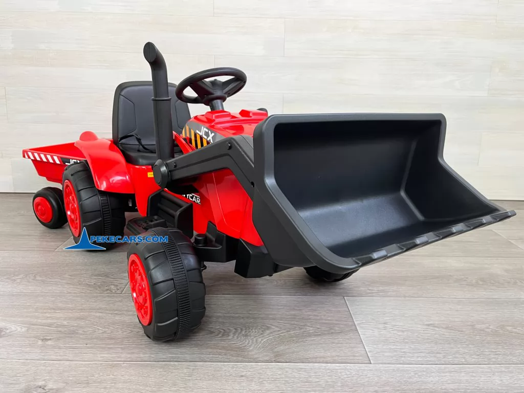 tractor a bateria peketrac 3100 12v rojo vista derecha