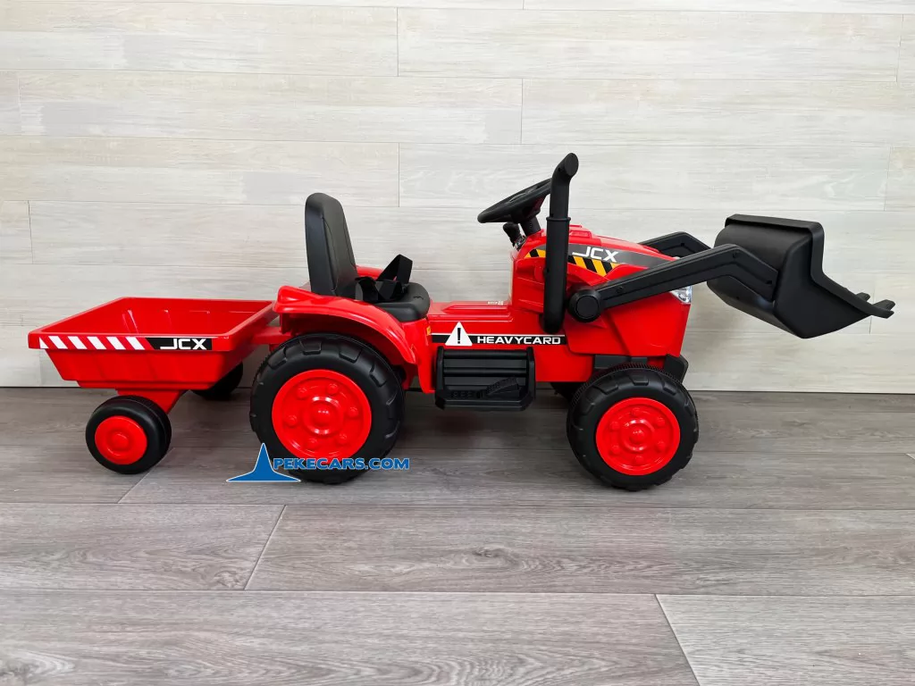 tractor de bateria peketrac 3100 12v rojo vista detalle lado