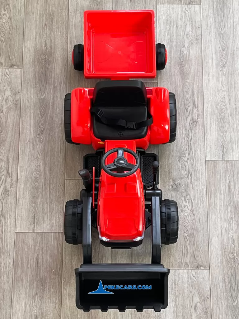 peketrac 3100 12v rojo tractor electrico vista arriba