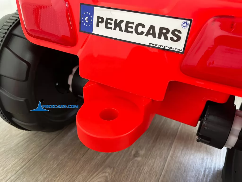 Tractor Electrico Peketrac 3100 12V 2.4G Rojo enganche remolque