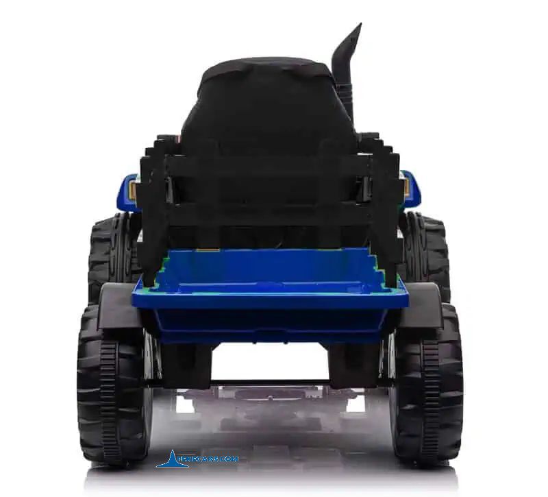 Tractor Eléctrico 4200 12V 2.4G Azul con Remolque parte trasera