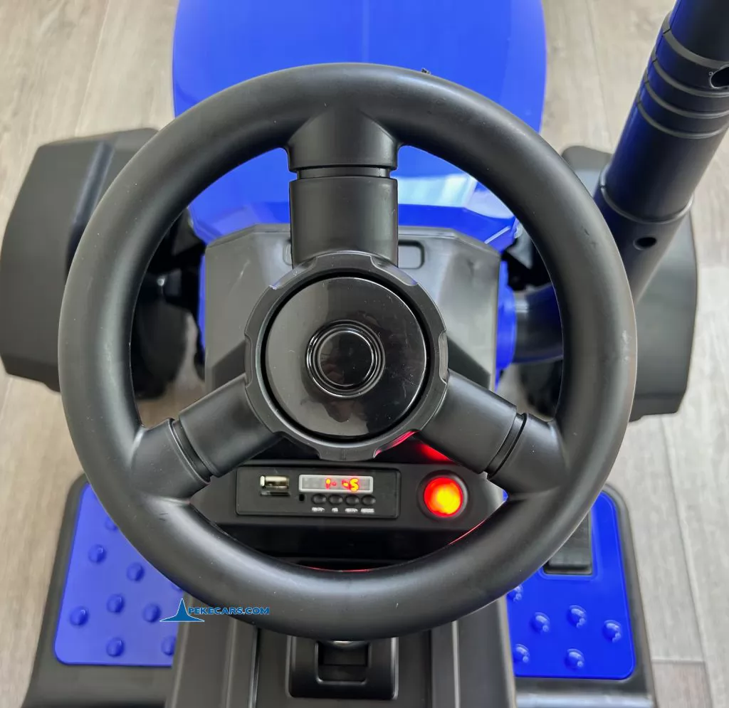 tractores infantiles peketrac 4200 12v con remolque azul volante