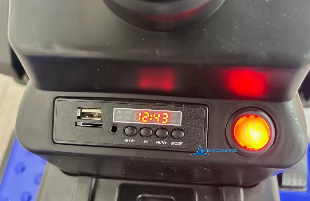 tractores infantiles peketrac 4200 12v azul  con remolque mp3 radio