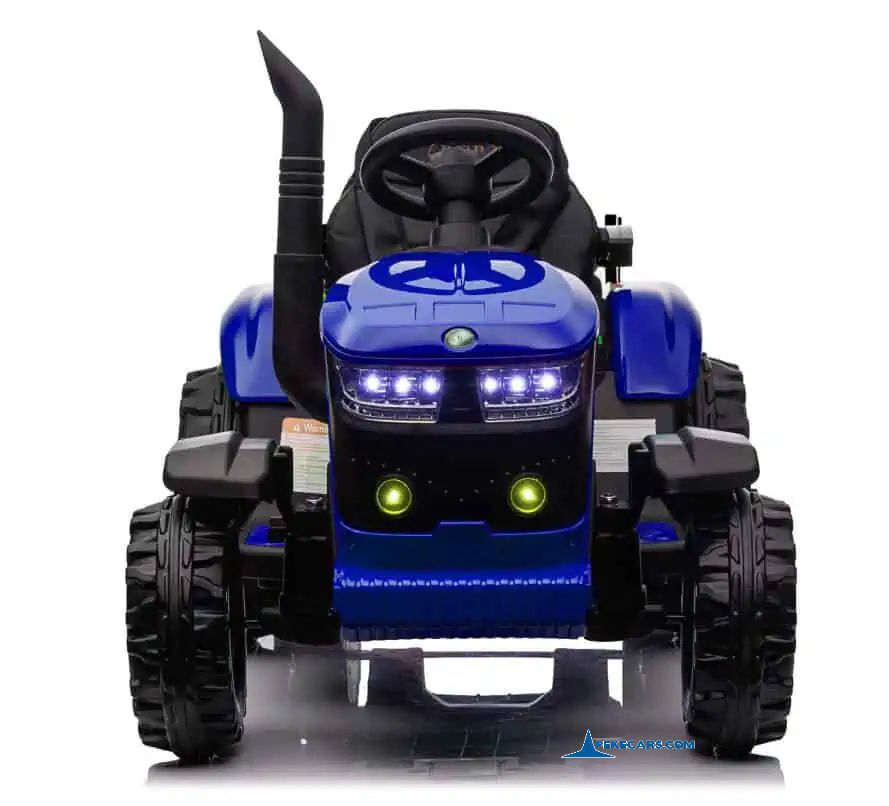 Tractor Eléctrico 4200 12V 2.4G Azul con Remolque frontal