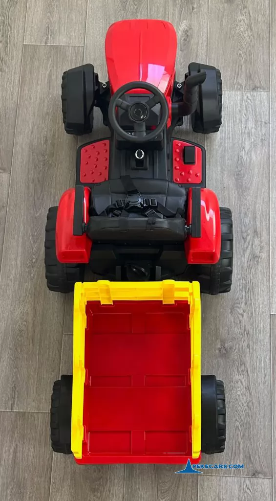tractores infantiles peketrac 4200 12v rojo para ninos vista arriba