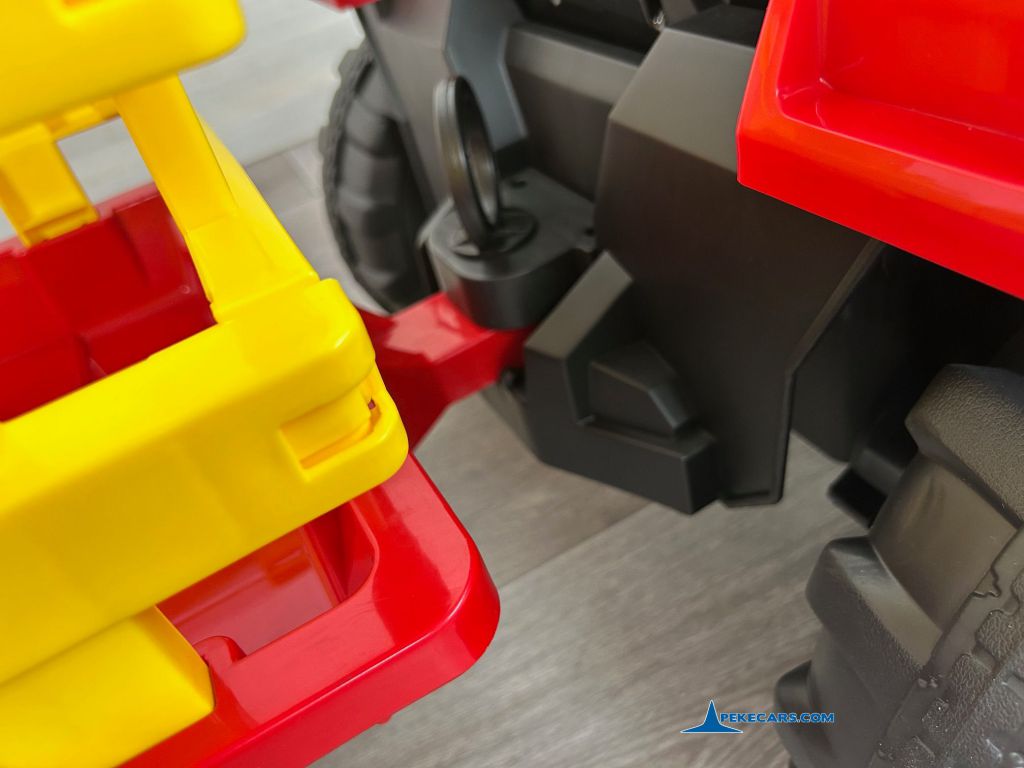 tractores infantiles peketrac 4200 12v rojo para ninos enganche remolque