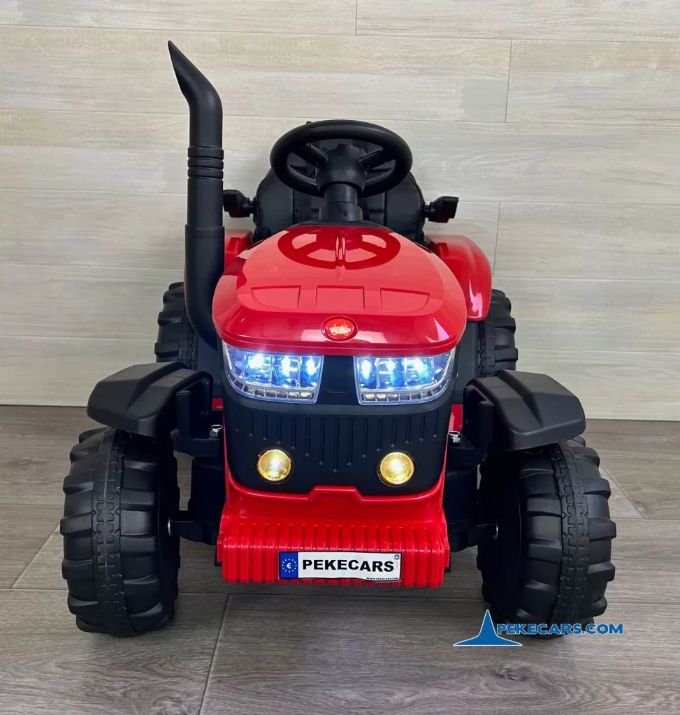 tractores infantiles peketrac 4200 12v rojo vista frontal