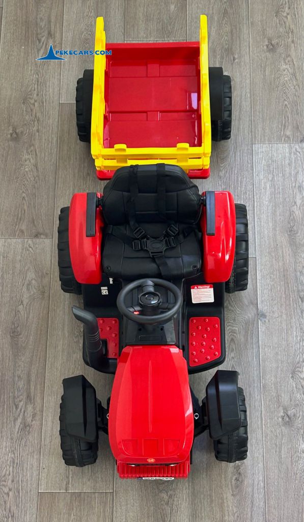 tractores infantiles peketrac 4200 12v rojo para ninos vista general