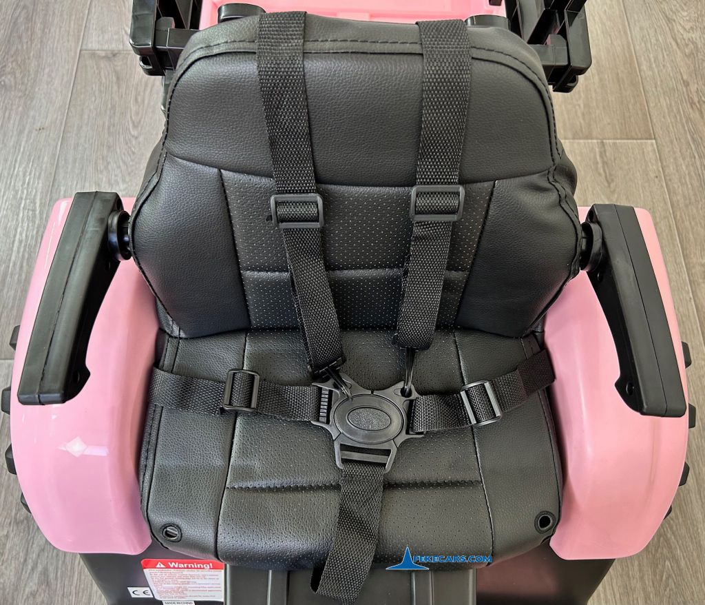 tractores infantiles peketrac 4200 12v rosa con remolque asiento polipiel
