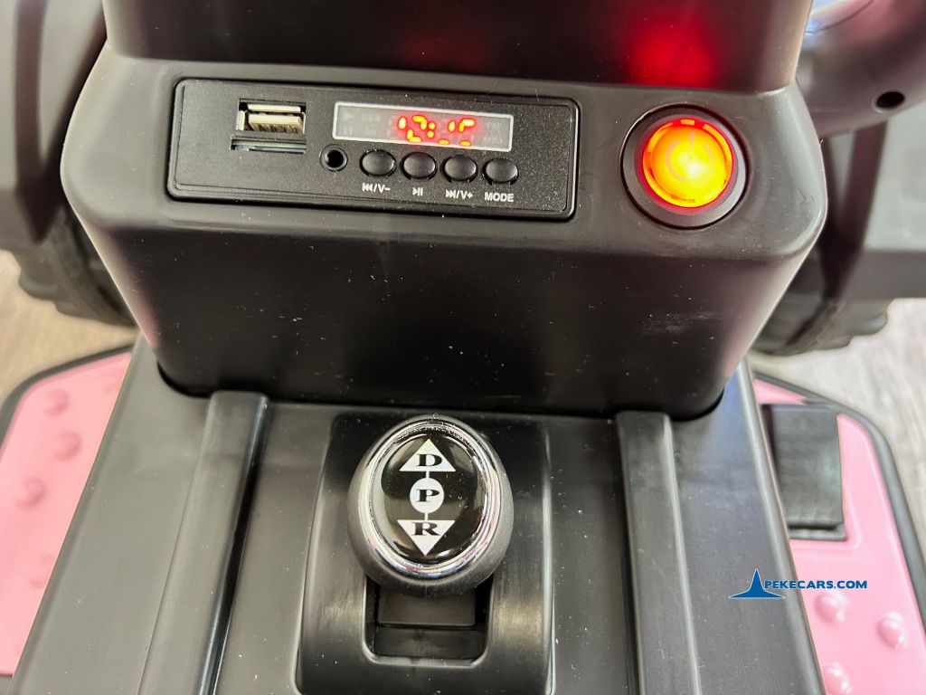 tractores infantiles peketrac 4200 12v rosa con remolque velocidades