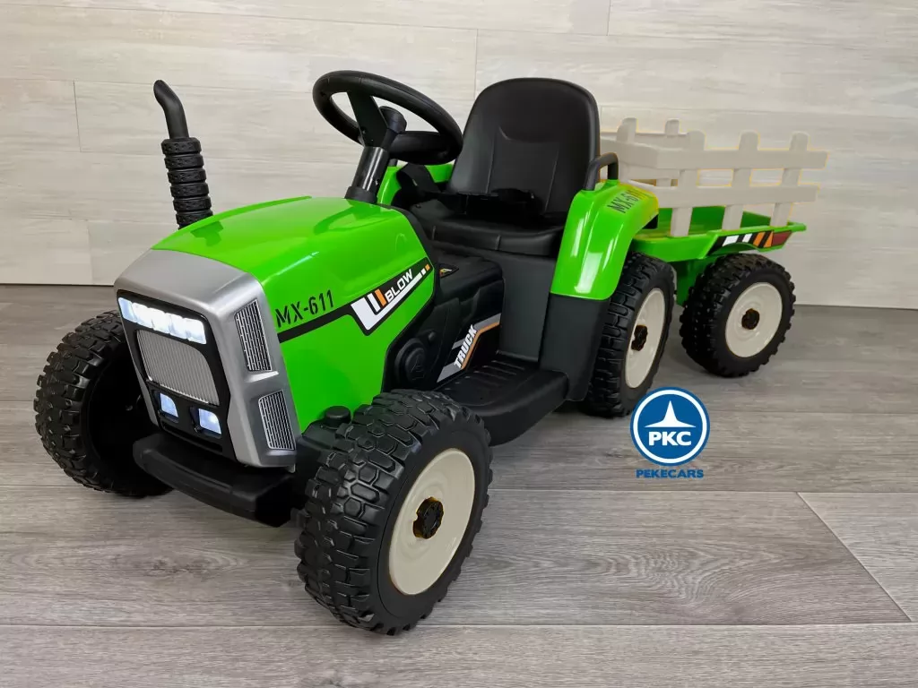 Tractor Eléctrico Peketrac 5100 12V Verde para niños