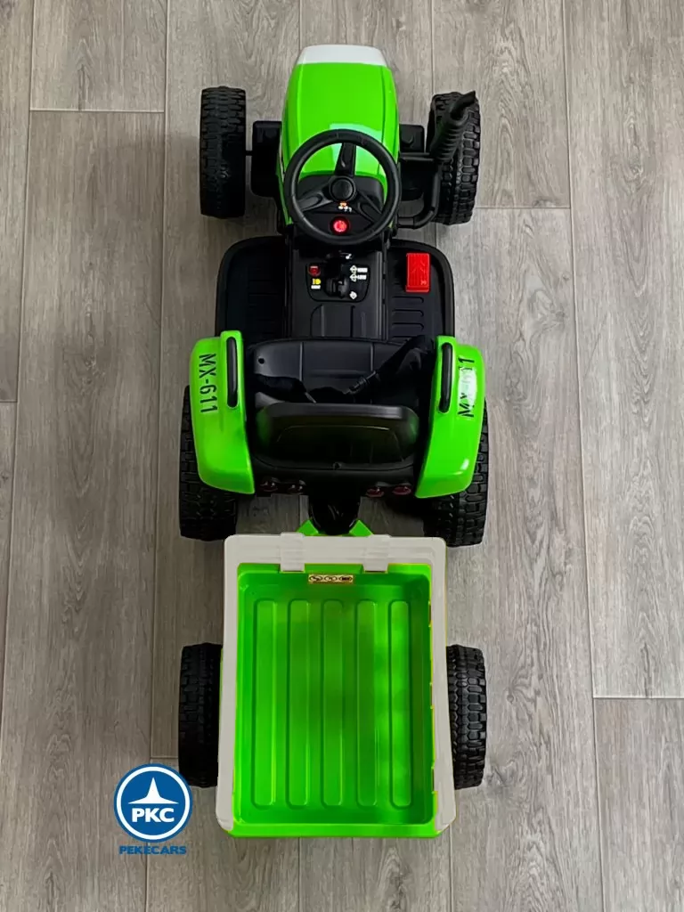 Tractor Eléctrico Peketrac 5100 12V Verde vista arriba
