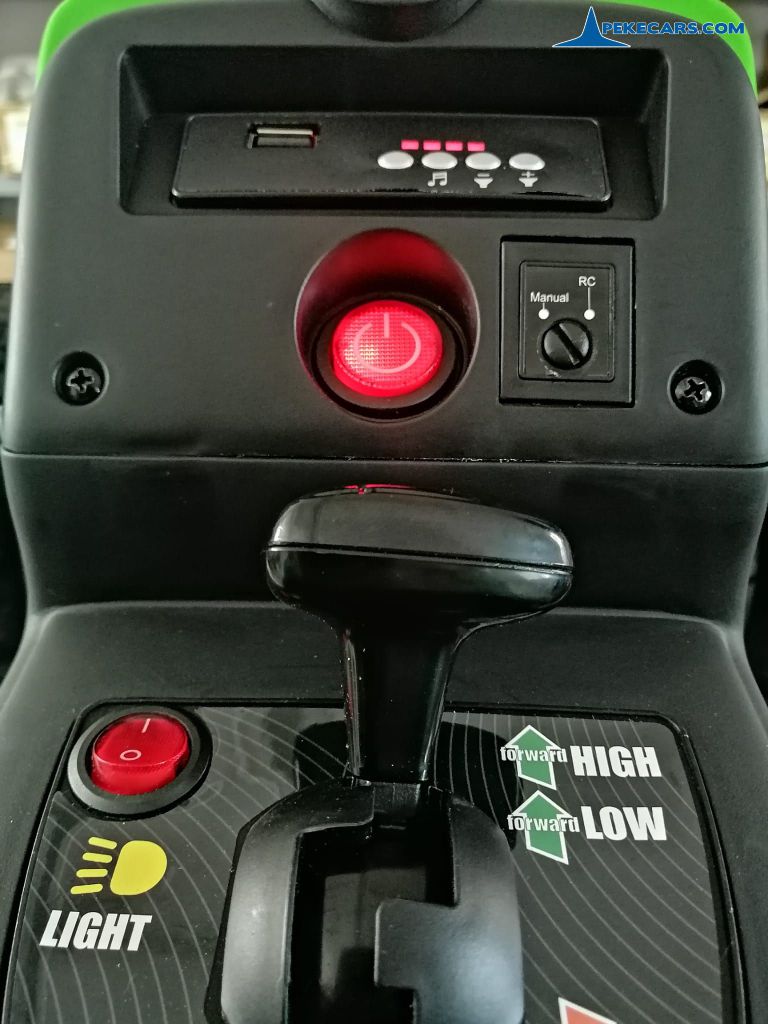 Tractor Eléctrico Peketrac 5100 12V Verde palanca cambio