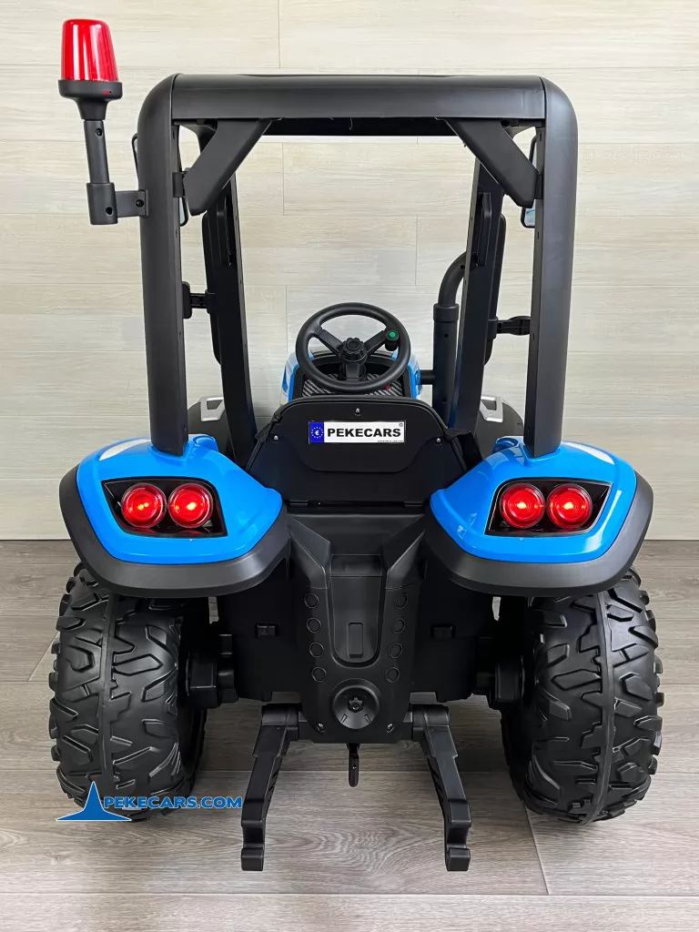 Tractor Electrico Peketrac 5200 con Remolque 2.4G 24V Azul detalle trasero