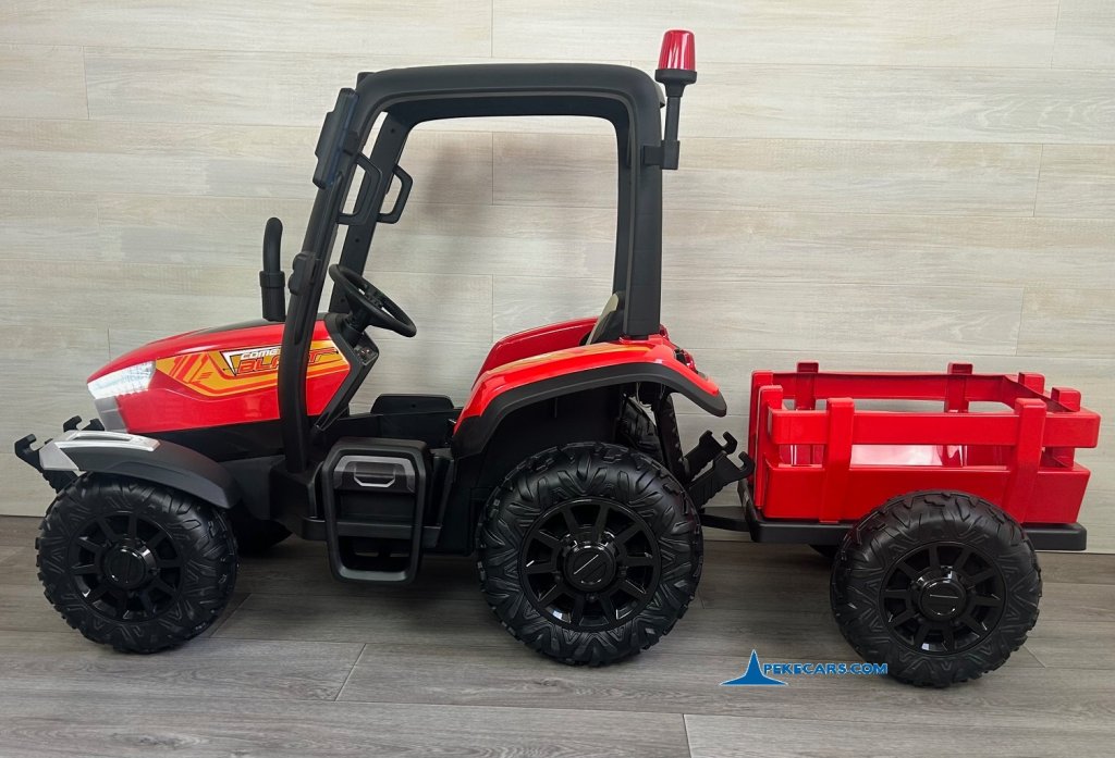 tractores infantiles peketrac 5200 24v rojo lateral