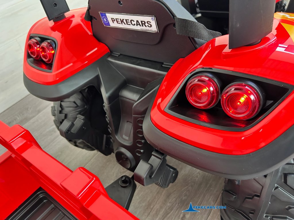 tractores infantiles peketrac 5200 24v rojo faros traseros