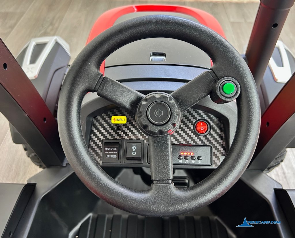 tractores infantiles peketrac 5200 24v rojo volante