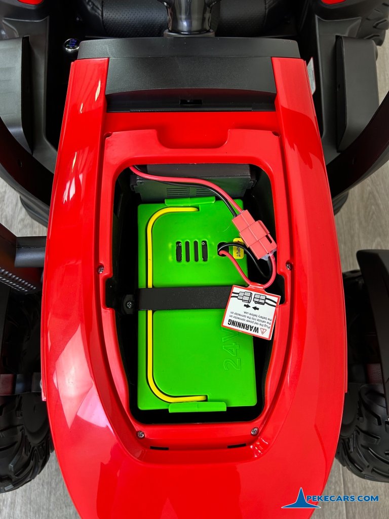 tractores infantiles peketrac 5200 24v rojo bateria