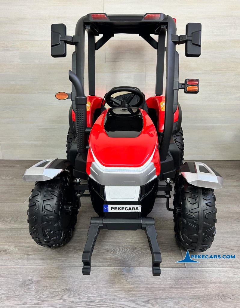 tractores infantiles peketrac 5200 24v rojo frontal