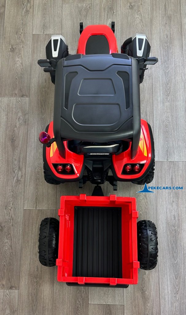 tractores infantiles peketrac 5200 24v rojo vista aerea