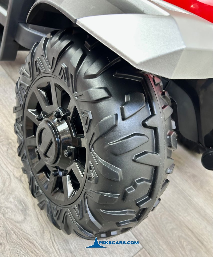 tractores infantiles peketrac 5200 24v rojo rueda