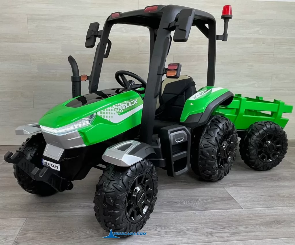 tractores infantiles peketrac 5200 24v verde vista derecha