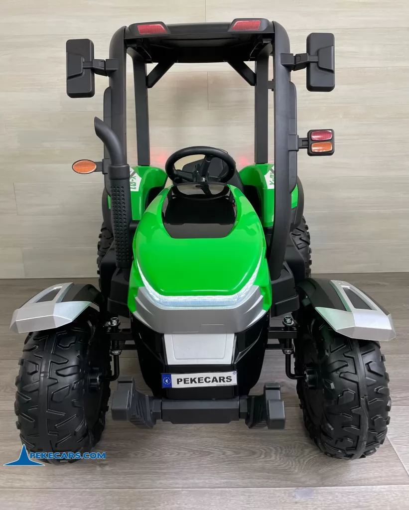 tractores infantiles peketrac 5200 24v verde vista frontal