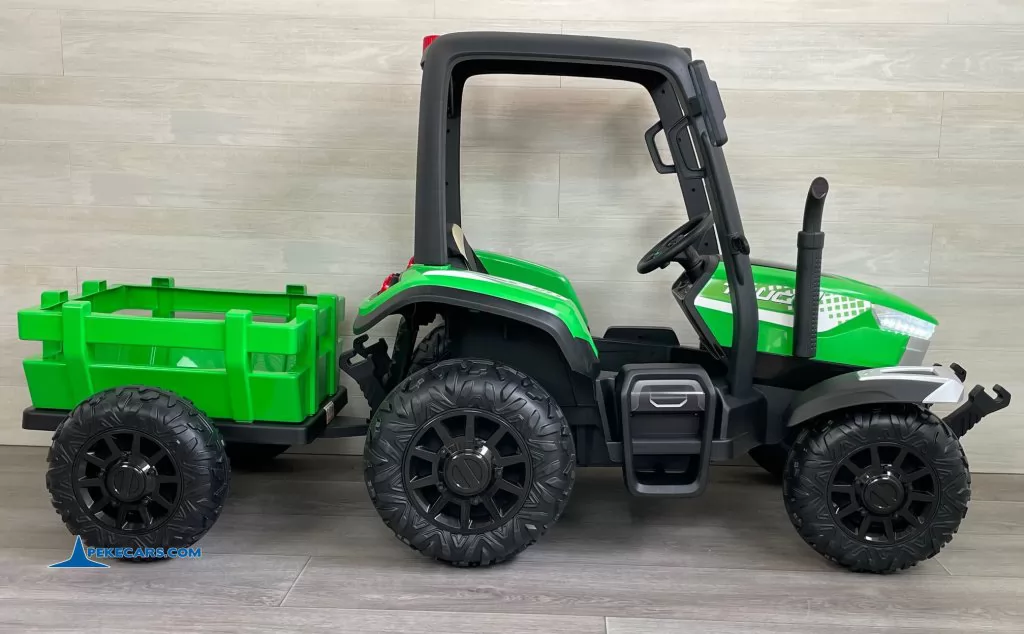 tractores infantiles peketrac 5200 24v verde vista izquierda