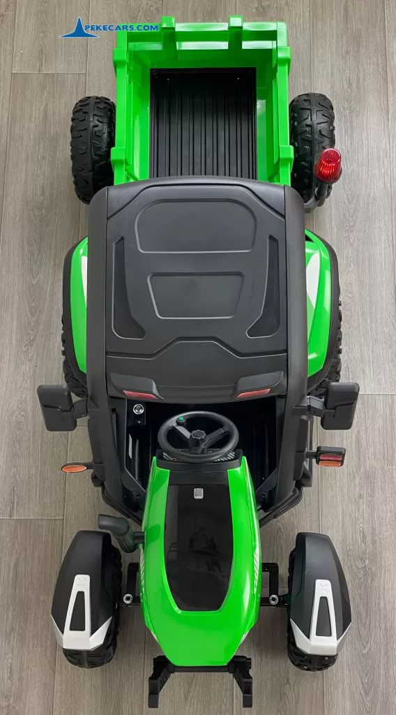 tractores infantiles peketrac 5200 24v verde vista arriba