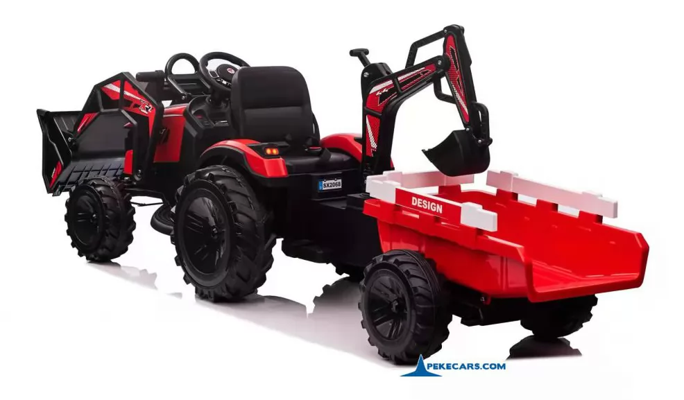tractores infantiles peketrac 8200 24v Rojo