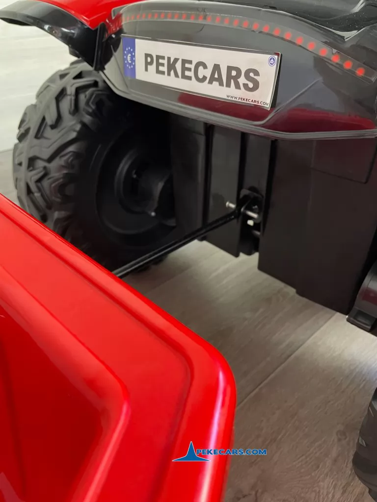 tractores infantiles peketrac 9100 rojo remolque