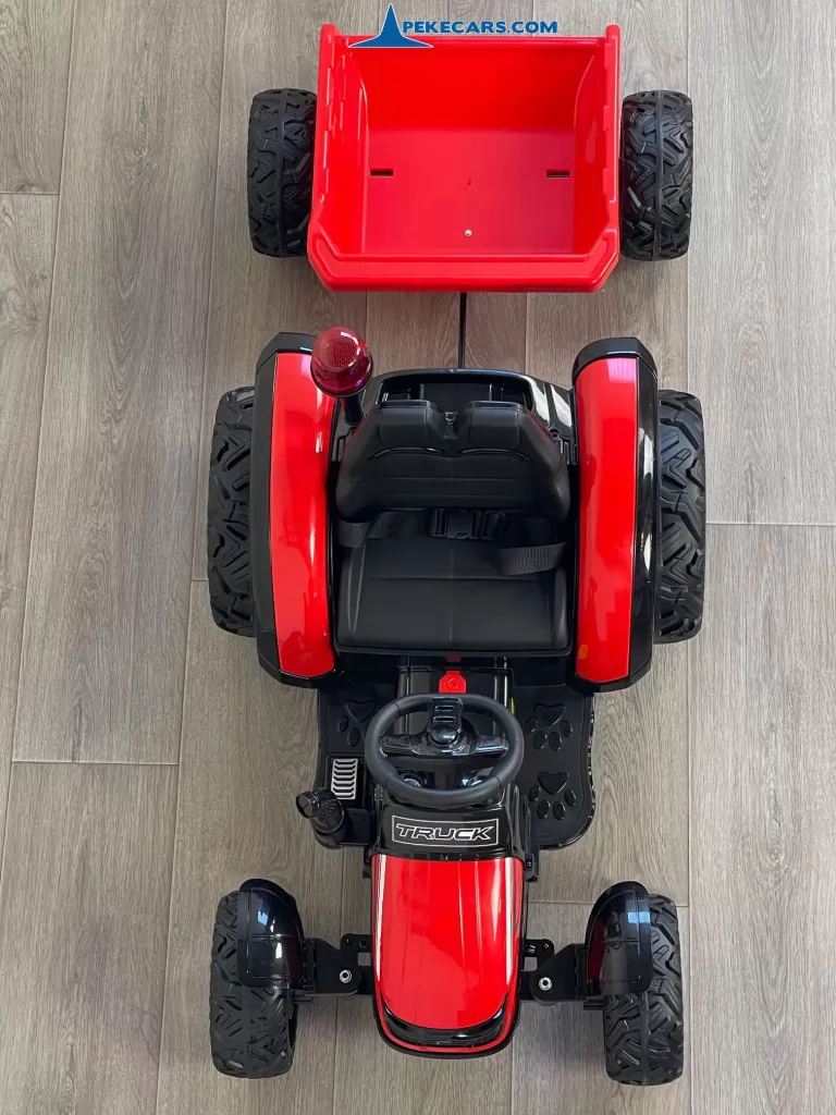tractores infantiles peketrac 9100 rojo vista arriba
