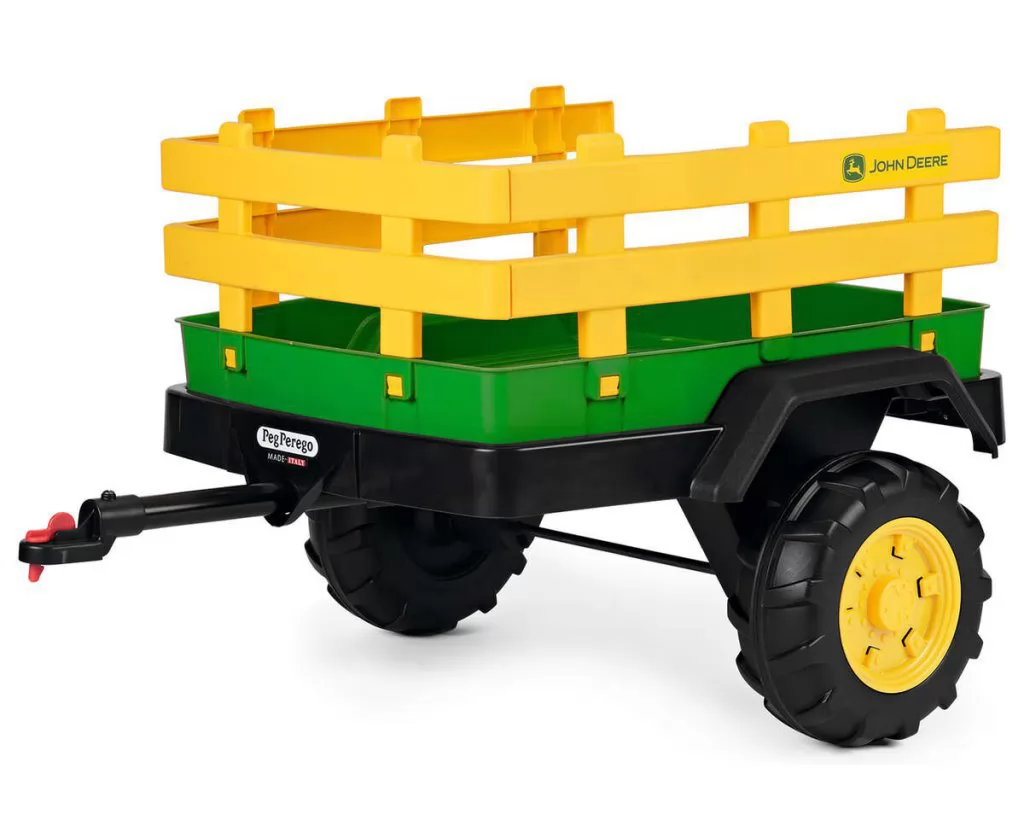 Tractor Eléctrico Infantil John Deere Dual Force 2 Plazas 12V con Remolque - vista remolque