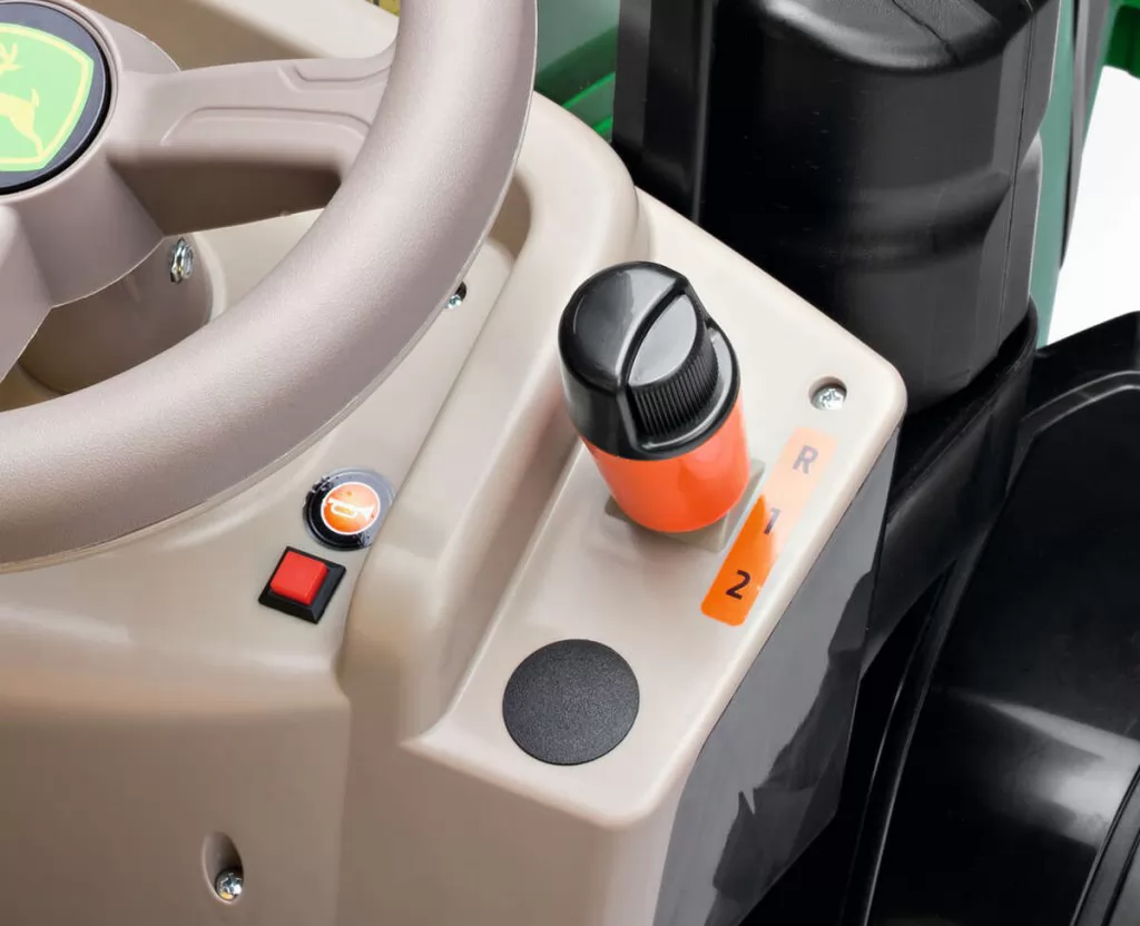 Tractor Eléctrico Infantil John Deere Dual Force 2 Plazas 12V con Remolque - zoom marchas