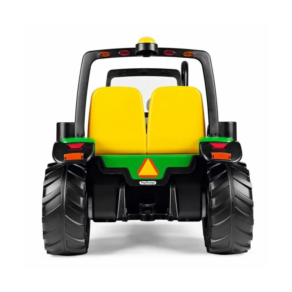 Tractor Eléctrico Infantil John Deere Dual Force 2 Plazas 12V con Remolque - trasera