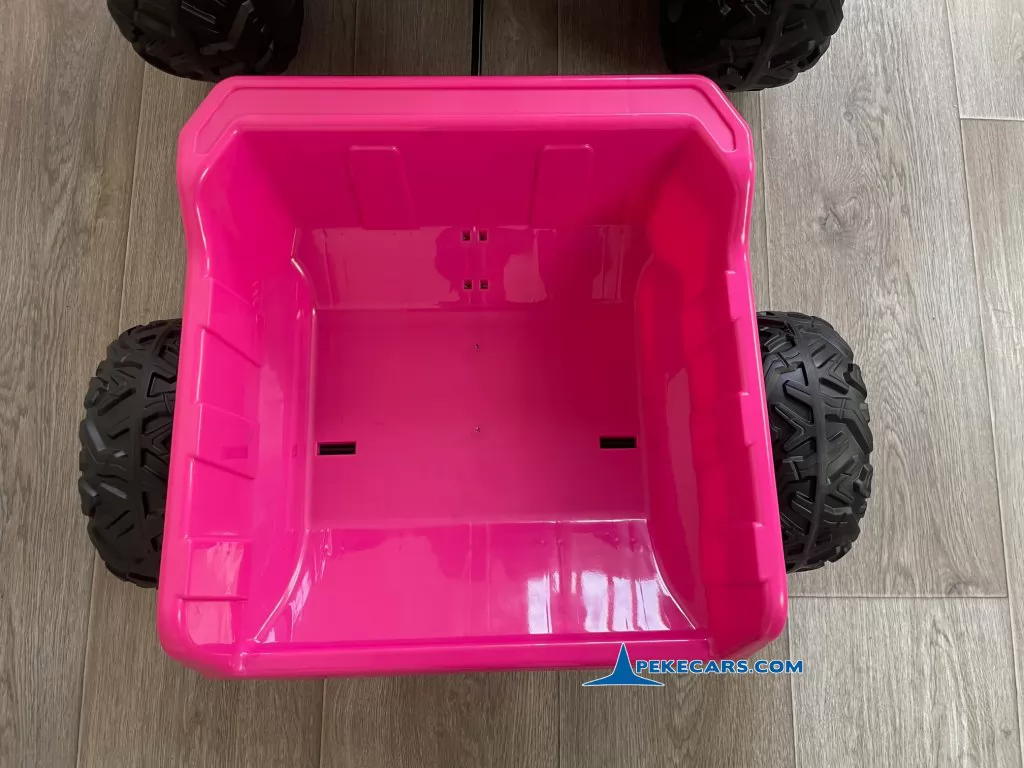 Tractor Electrico Peketrac 9100 Rosa con Mando 2.4G y Remolque