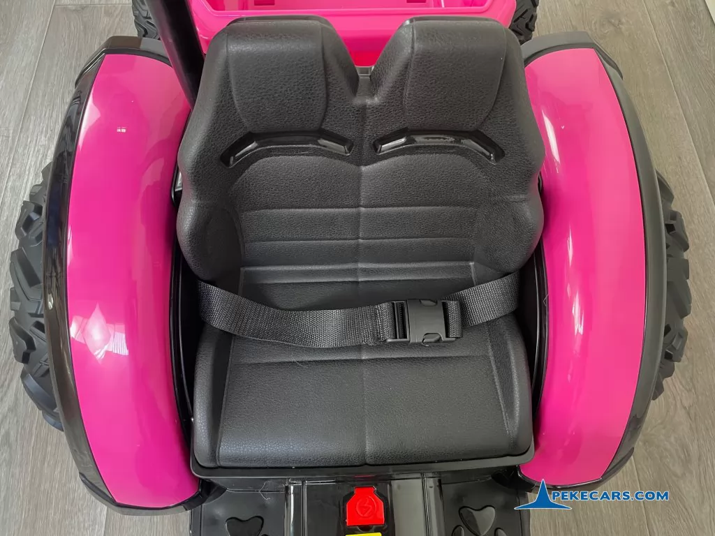 Tractor Electrico Peketrac 9100 Rosa con Mando 2.4G y Remolque